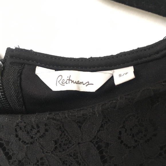 Black Lace Peplum Top - Picture 2 of 4